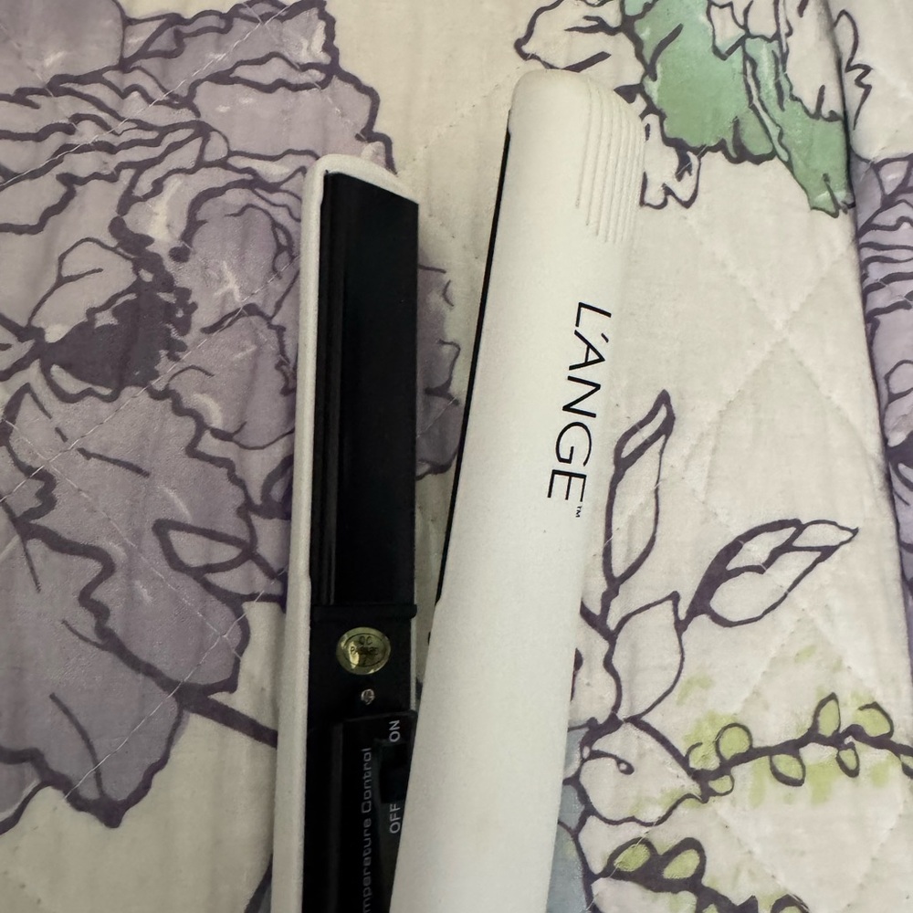 L'ANGE LOT of 2 Styling tools White Straightener Pink Heat Brush - Picture 2 of 8